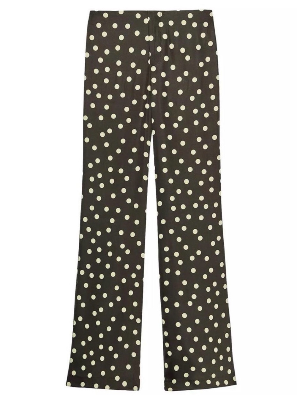 Zara Green Pants with White Polka Dots